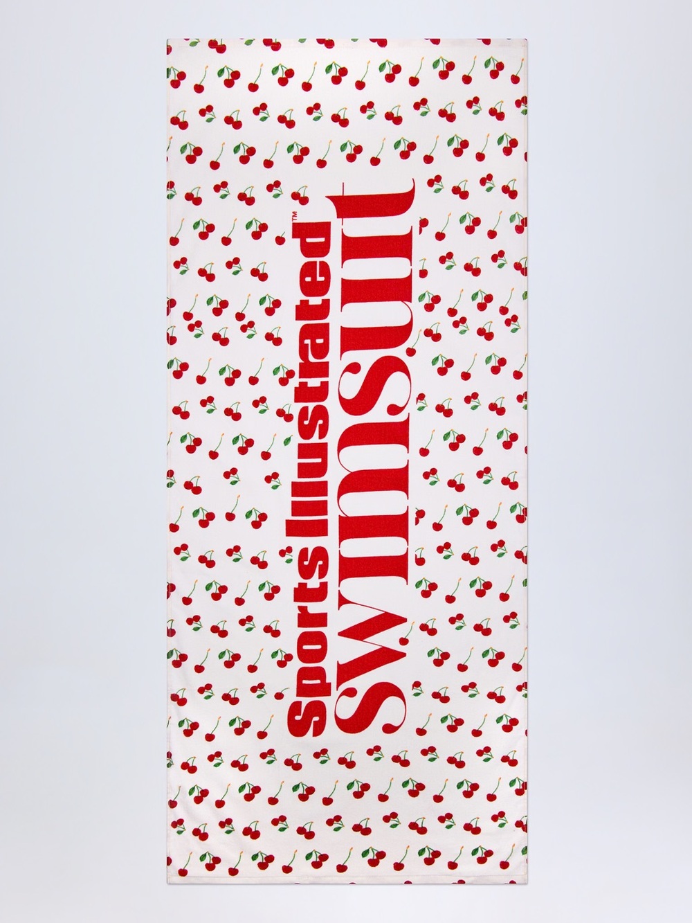 NEW Oh Polly x Sports Illustrated Swimsuit Toalla Cherry Print Logo Beach Towel